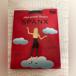 SPANX high-falutin’ footless pantyhose size F black 002
